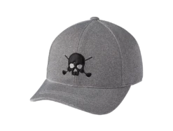 Volvik Golf Embroidered Skull Cap -Golf Club Sales 0003 Skull embroidery cap grey