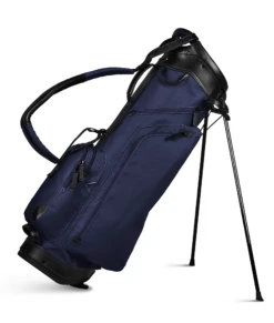 Sun Mountain Golf Canvas & Leather Carry Stand Bag -Golf Club Sales 190733CanvasLeatherStandNavy Black