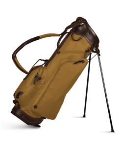 Sun Mountain Golf Canvas & Leather Carry Stand Bag -Golf Club Sales 190734CanvasLeatherStandClay Brown