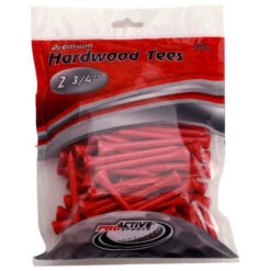 ProActive Premium Sports Hardwood Golf Tees 2.75" -Golf Club Sales 2.75 Red 100