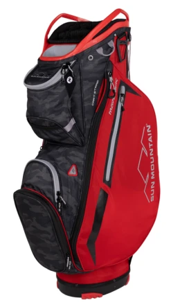 Sun Mountain Golf 2023 Maverick Cart Bag -Golf Club Sales 2023 Maverick 230363 red black camo