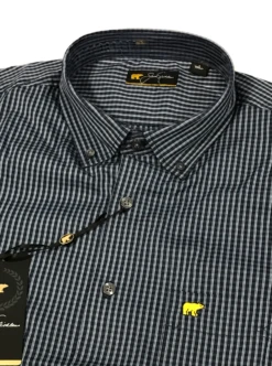 Callaway Jack Nicklaus Black Label By Perry Ellis Mini Plaid Button Down Shirts -Golf Club Sales 2ColorsMiniPlaid ClassicNavy1