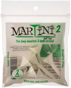 Martini Tees - 2" - 6 Pack -Golf Club Sales 2inch White