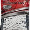 ProActive Premium Sports Hardwood Golf Tees 3.25" 100 Count -Golf Club Sales 3.25 White 100 count