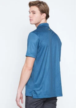 Callaway Jack Nicklaus Black Label By Perry Ellis All Over Mini Foulard Polo Shirts -Golf Club Sales AllOverMiniFoulardPolo DeepDiveBlue2