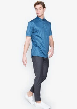 Callaway Jack Nicklaus Black Label By Perry Ellis All Over Mini Foulard Polo Shirts -Golf Club Sales AllOverMiniFoulardPolo DeepDiveBlue4