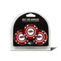 Team Golf NCAA Magnetic Poker Chip Ball Markers -Golf Club Sales Arkansas 3 Pack