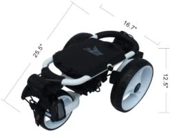 Axglo Golf TriLite 3 Wheel Push Cart -Golf Club Sales AxgloTriLiteFolded