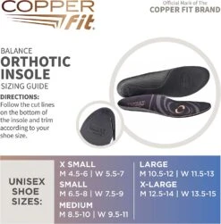 Copper Fit Balance Orthotic Insoles -Golf Club Sales BalanceOrthoticInsoles Medium 2