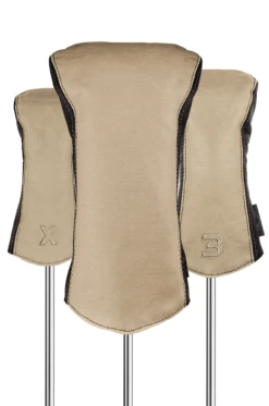 Sun Mountain Golf Canvas & Leather Head Covers -Golf Club Sales CanvasLeatherHeadcoverNatural Brown