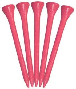 Pride Sports Wood Golf Tees 2.75 X 100 Count -Golf Club Sales Classic Wood Tee 2.75 100 count Citrus Pink