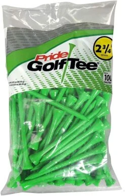 Pride Sports Wood Golf Tees 2.75 X 100 Count -Golf Club Sales Classic Wood Tee 2.75 100 count Green