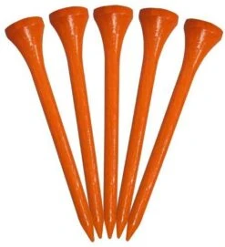 Pride Sports Wood Golf Tees 2.75 X 100 Count -Golf Club Sales Classic Wood Tee 2.75 100 count Orange
