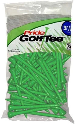 Pride Sports Wood Golf Tees 3.25" 13 Pride Sports Wood Golf Tees 3.25" -Golf Club Sales Classic Wood Tee 3.25 75 count Green