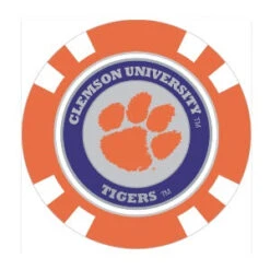 Team Golf NCAA Magnetic Poker Chip Ball Markers -Golf Club Sales Clemson1