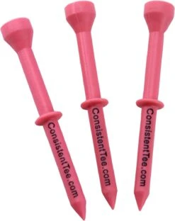 Consistent Tee Golf Tees 10 Pack - 3.25" -Golf Club Sales ConsistentTees Pink2