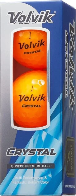 Volvik Crystal Focus Colored Golf Balls -Golf Club Sales CrystalFocus2022 OrangeSleeve