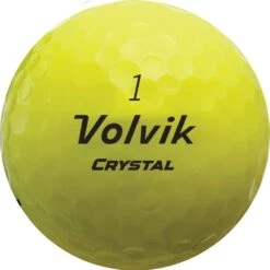 Volvik Crystal Focus Colored Golf Balls -Golf Club Sales CrystalFocus2022 YellowBall