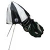 Drizzle Stik Drape Golf Bag Umbrellas -Golf Club Sales Drape Black White