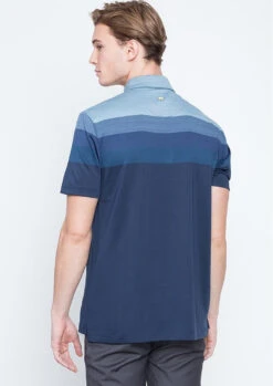 Callaway Jack Nicklaus Black Label By Perry Ellis Engineered Jacquard Polo Shirts -Golf Club Sales EngineeredJacquardPolo ClassicNavy2