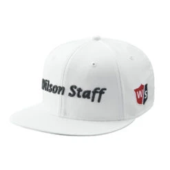 Wilson Staff Golf Flat Brim Tour Caps - Assorted Colors -Golf Club Sales Flat Brim White 1