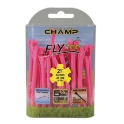 Champ Fly Tees 2.75" Plastic Golf Tees 18 Champ Fly Tees 2.75" Plastic Golf Tees -Golf Club Sales Flytee 2.75 pink