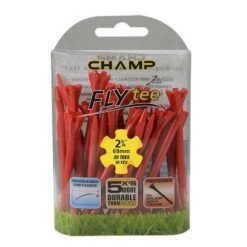 Champ Fly Tees 2.75" Plastic Golf Tees 19 Champ Fly Tees 2.75" Plastic Golf Tees -Golf Club Sales Flytee 2.75 red