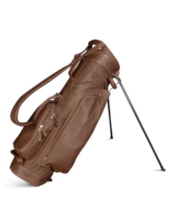Sun Mountain Golf Leather Carry Stand Bag -Golf Club Sales G823250LeatherStandBrown Khaki
