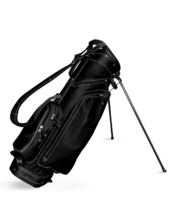 Sun Mountain Golf Leather Carry Stand Bag -Golf Club Sales G823267LeatherStandBlack White