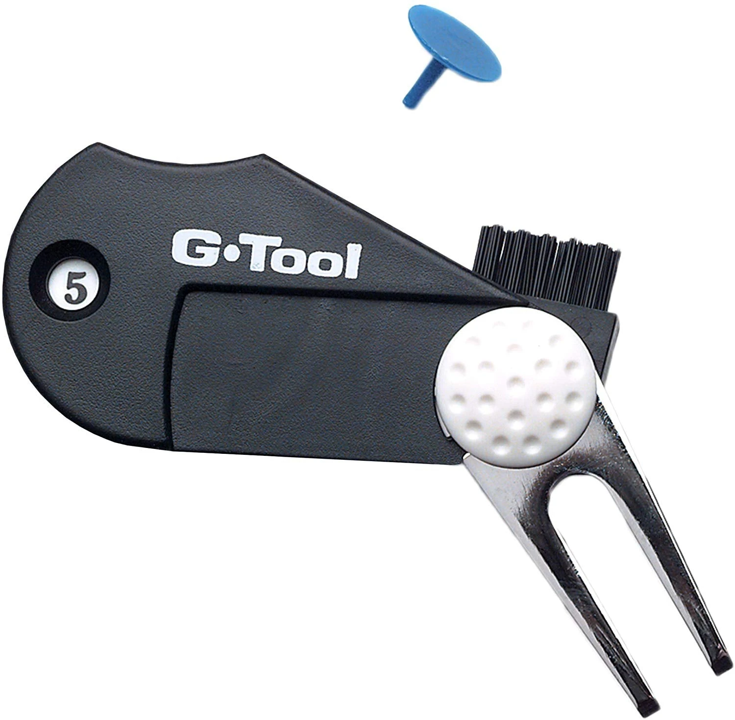 G-Tool 5-In-One Club Brush, Divot Tool, Score Counter, Ball Marker Holder, And Groove Cleaner 4 G-Tool 5-In-One Club Brush, Divot Tool, Score Counter, Ball Marker Holder, And Groove Cleaner - Image 2