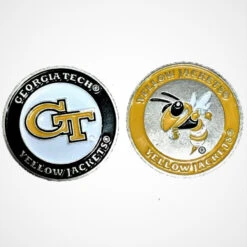 NCAA Double Sided Collegiate Golf Ball Marker Coins -Golf Club Sales GeorgiaTech