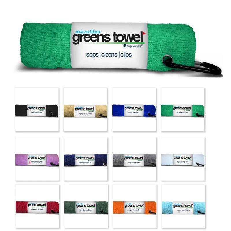 Clip Wipes Microfiber Golf Greens Towel 3 Clip Wipes Microfiber Golf Greens Towel
