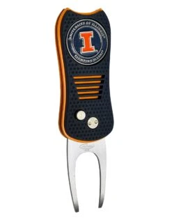 Team Golf Retractable Switchblade Switchfix Divot Tool Ball Marker - NCAA -Golf Club Sales Illinois Illini Switchfix 44448 117