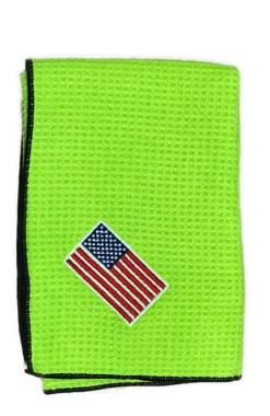 Joseph Elliott USA Embroidered Flag 18" X 18" Micro Fiber Towels -Golf Club Sales JE1