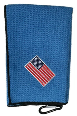 Joseph Elliott USA Embroidered Flag 18" X 18" Micro Fiber Towels -Golf Club Sales JE15
