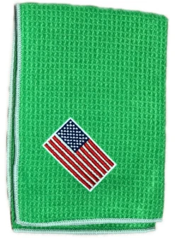 Joseph Elliott USA Embroidered Flag 18" X 18" Micro Fiber Towels -Golf Club Sales JE2