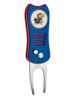 Team Golf Retractable Switchblade Switchfix Divot Tool Ball Marker - NCAA -Golf Club Sales Kansas Jayhawks Switchfix 44448 122