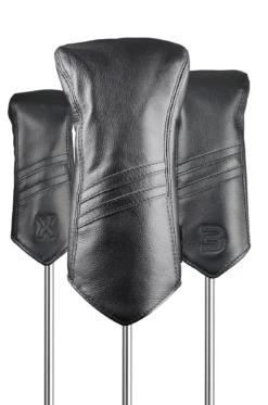 Sun Mountain Golf Leather Head Covers -Golf Club Sales LeatherHeadcoversBlack Stripe