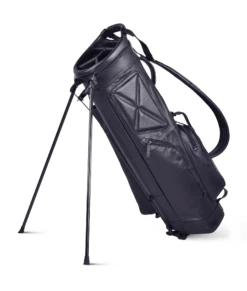 Sun Mountain Golf Leather Carry Stand Bag -Golf Club Sales LeatherStandBlackAltShot