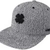 Lucky Flat Bill Black Clover Snapback Hat 1 Lucky Flat Bill Black Clover Snapback Hat -Golf Club Sales Lucky Flat Bill Snapback Lucky Flat