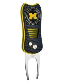 Team Golf Retractable Switchblade Switchfix Divot Tool Ball Marker - NCAA -Golf Club Sales Michigan Wolverines Switchfix 44448 131