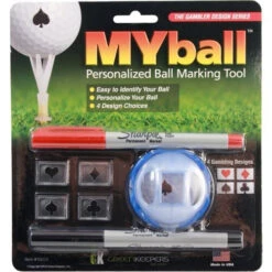 MyBall Personalized Ball Marking Tool 9 MyBall Personalized Ball Marking Tool -Golf Club Sales MyBall Marking Tool Gambler