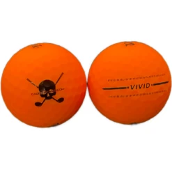 CaddiesShack Custom Jolly Rogers Skull & Crossbones Volvik Vivid Matte Golf Balls -Golf Club Sales Orangevivid