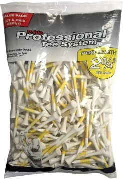 Pride Professional Tee System ProLength Golf Tees -Golf Club Sales PTS ProLength White 2.75 175