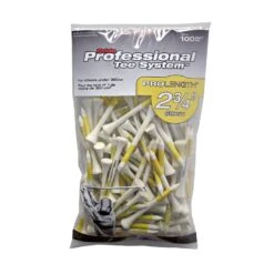 Pride Professional Tee System ProLength Golf Tees -Golf Club Sales PTS ProLength Yellow 100