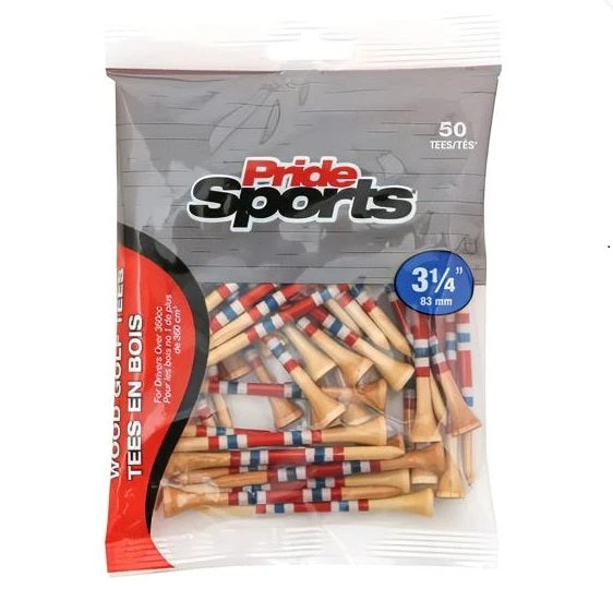 Pride Sports 3 Color Hardwood Golf Tees 3 Pride Sports 3 Color Hardwood Golf Tees