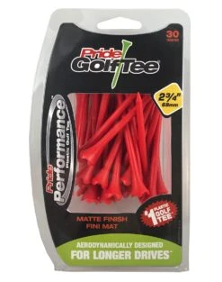 Pride Performance Matte Finish Golf Tees -Golf Club Sales Pride Performance Matte 234 Red 30ct 87991