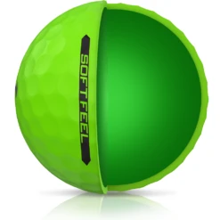 Srixon Soft Feel Brite Matte Color Golf Balls -Golf Club Sales SOFTFEEL13 BRITEGREEN QUARTERVIEW Reflection