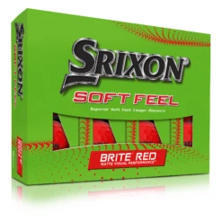 Srixon Soft Feel Brite Matte Color Golf Balls -Golf Club Sales SOFTFEELBriteRed13 Package FLIP reflection