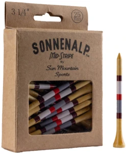 Sun Mountain Sonnenalp Mid-Stripe Golf Tees -Golf Club Sales Sonnenalp TeesBrick